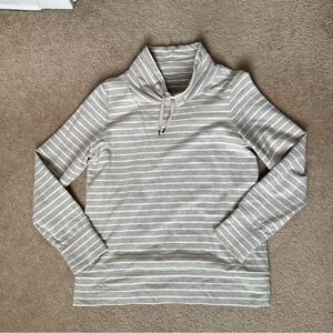 LL Bean Striped Cowl Neck Sweatshirt